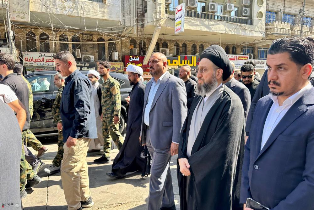 السيد الحكيم في تشييع جثمان المرجع الفياض: رحيله خسارة فادحة للأمة الإسلامية