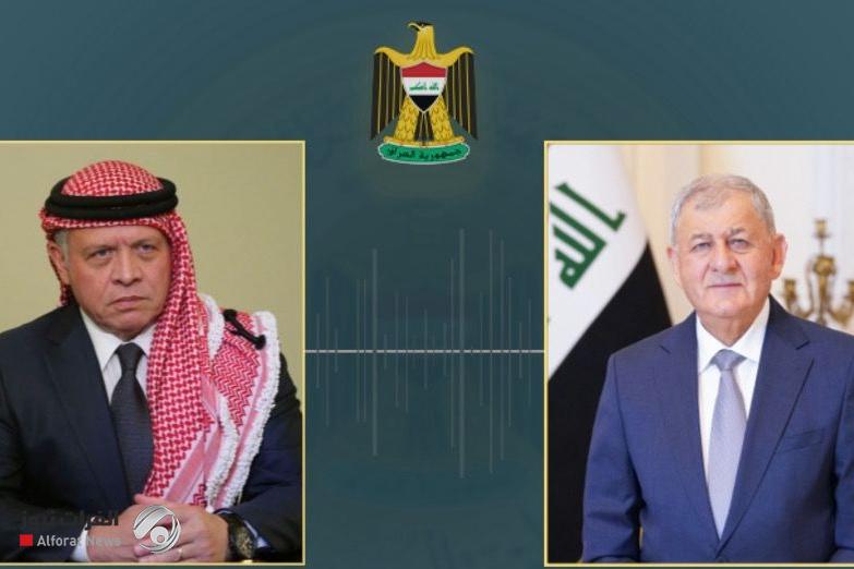 رئيس الجمهورية وملك الأردن يؤكدان ضرورة احترام سيادة الدول