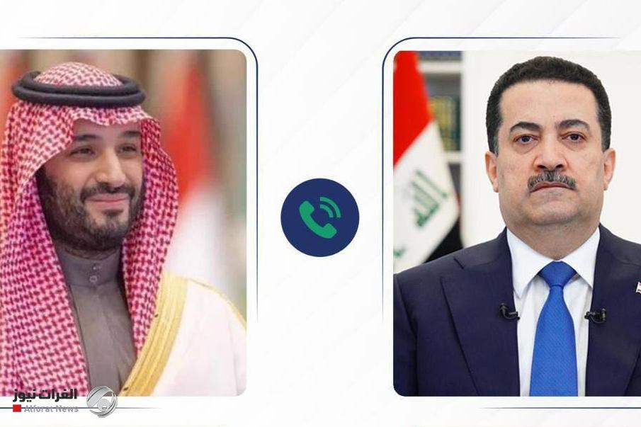 السوداني لولي العهد السعودي: العراق يرفض أن تكون أراضيه منصة لاستهداف أي دولة