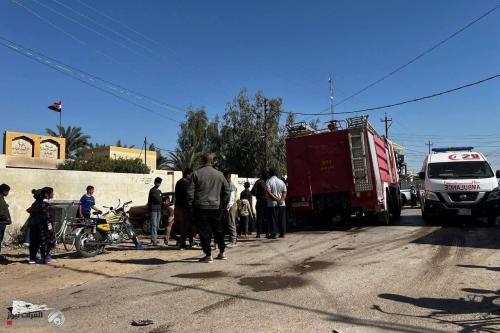 بالصور.. اختناق عدد من الطالبات إثر اندلاع حريق في الخالص