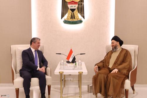 السيد الحكيم لبارزاني: ضرورة معالجةُ الأزمة الاقتصادية عبر تنويع منافذ تصدير النفط