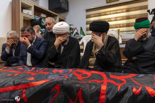 بالصور.. وصول جثمان المرجع الفياض إلى كربلاء المقدسة