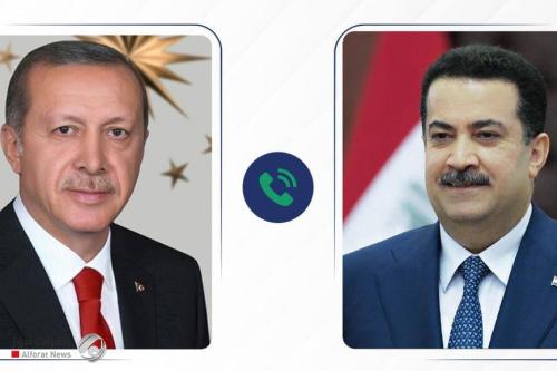 السوداني وأردوغان يبحثان هاتفياً التنسيق الأمني لمحاربة الإرهاب وتجنيب المنطقة من الحروب