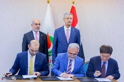 وزير النفط يرعى توقيع اتفاقية لتطوير مشروع حقل الطوبة النفطي بطاقة 200 ألف برميل يومياً