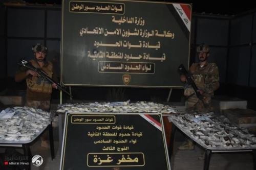 قوات الحدود تحبط محاولة تهريب 154 كغم مخدرات عبر بالونات هوائية غربي الأنبار