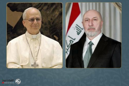 البابا الفاتيكان يهنئ رئيس الجمهورية ويعرب عن تمنياته بالسلام للعراق