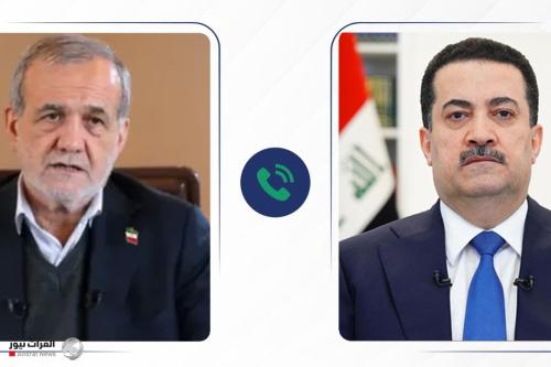 السوداني يؤكد للرئيس الايراني رفض واستنكار العراق للحرب الظالمة التي تستهدف إيران