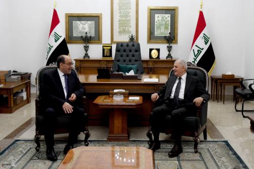 رئيس الجمهورية والمالكي يؤكدان ضرورة توحيد المواقف لحفظ أمن وسيادة البلاد